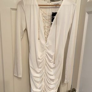 White dress with gold accent